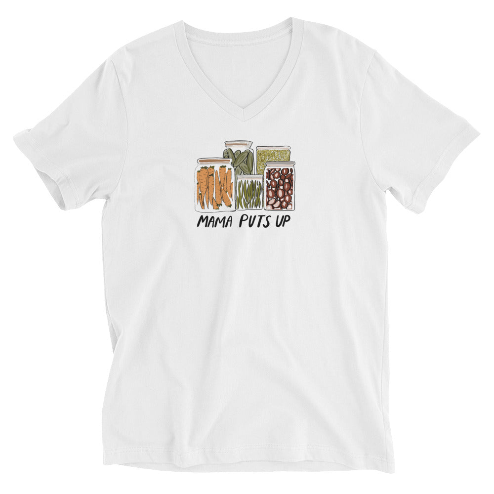 Mama Puts Up V-Neck T-Shirt