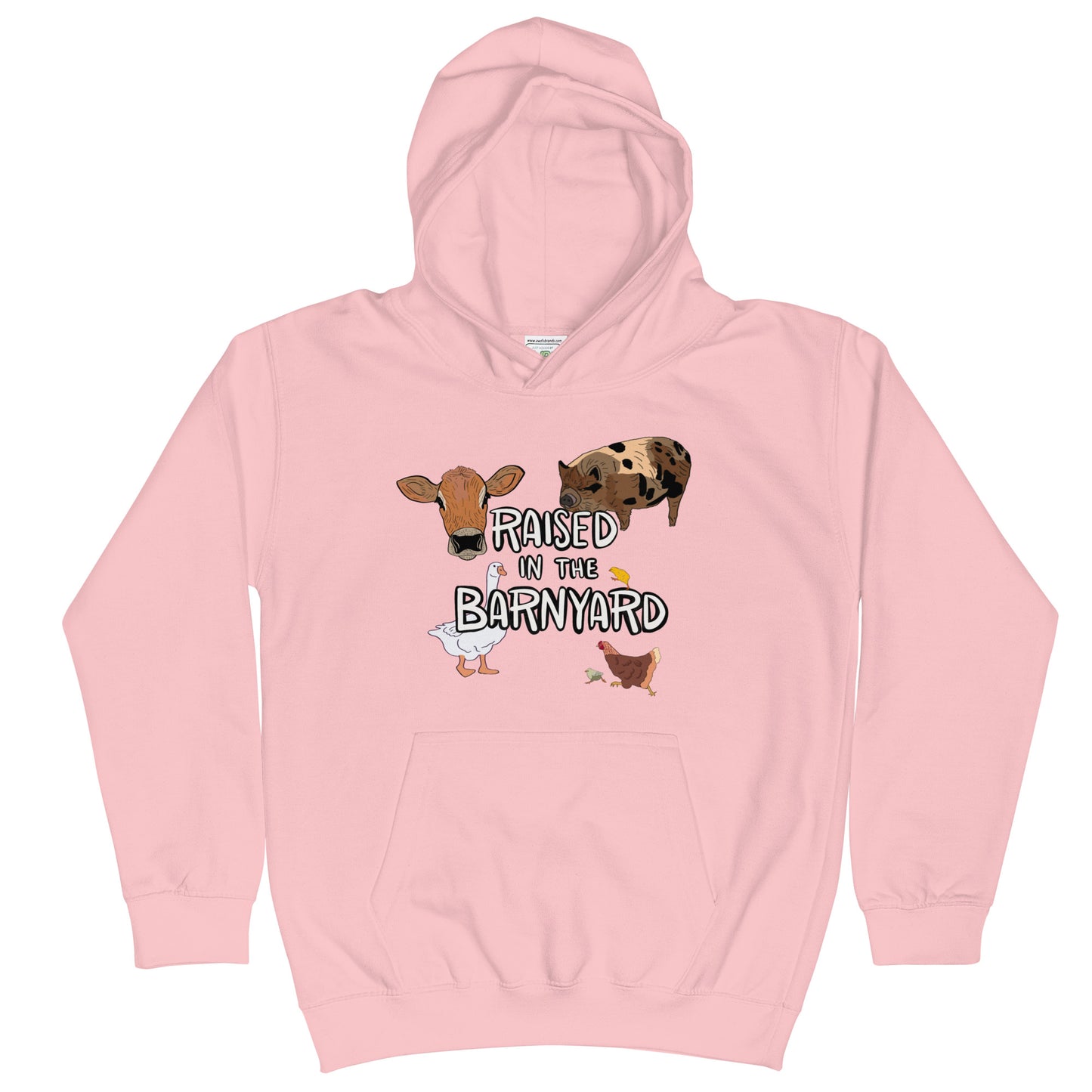 Raised in the Barnyard Kids Hoodie