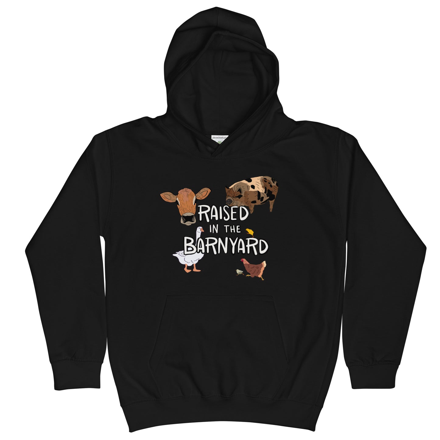 Raised in the Barnyard Kids Hoodie